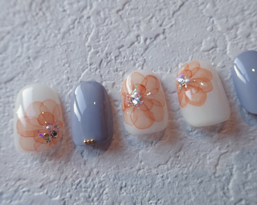 たらしこみフラワーネイル ネイルチップ（つけ爪） NAIL.JAM 通販
