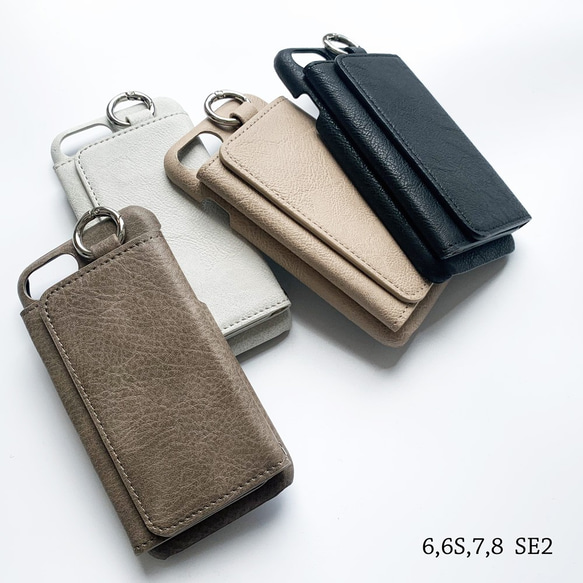 iPhone 手機殼，皮夾式，多功能智慧型手機手機殼，相容於 iPhone 6、6S、7、8、SE2 和 11 第3張的照片