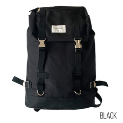 雙扣背包黑色媽媽包通勤背包書包相容於A4尺寸1501 第6張的照片