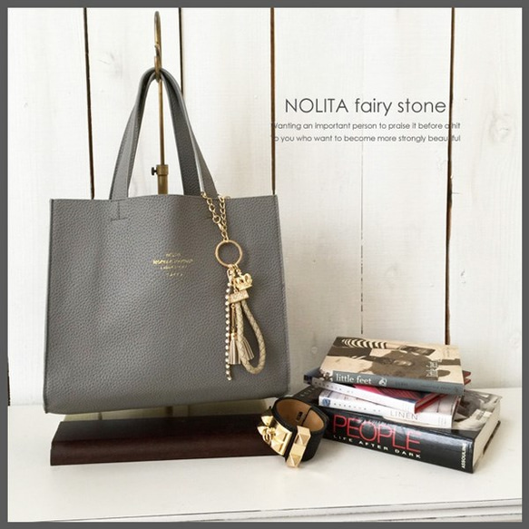 値下げ　未使用　NOLITA fairy stone 2wayバッグ　グレー 値下げ 未使用 NOLITA fairy stone 2wayバッグ グレー