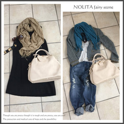 NOLITA ２Way☆女性の味方バッグ　Ｍサイズ　ペールホワイト 3枚目の画像