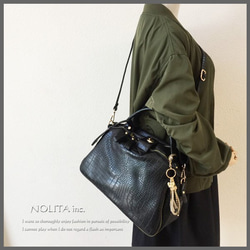NOLITA ２Way☆女性の味方バッグ　Ｍサイズ　クロコブラック 2枚目の画像