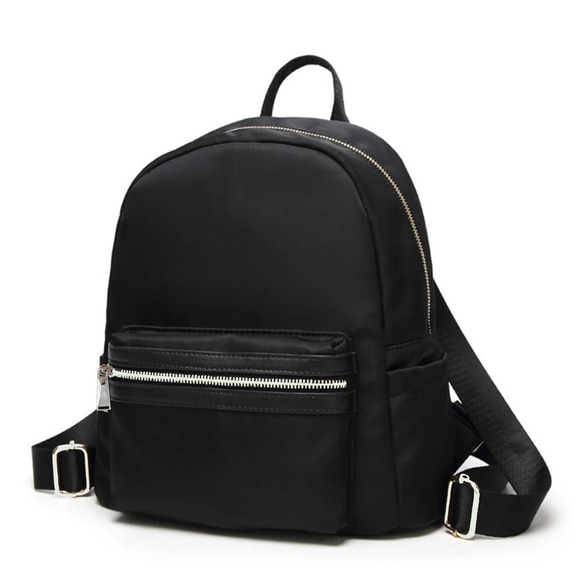 Sale ☆ Silver Zip Black Rucksack Mini Rucksack 雙肩包 第3張的照片