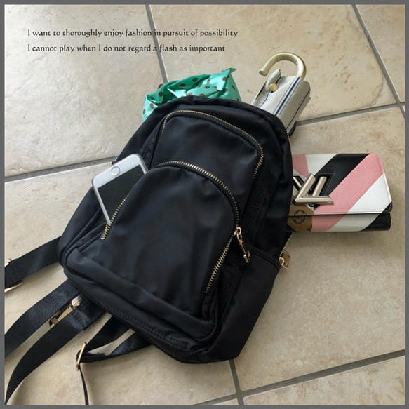 帆布背包 一種模式背包，也可用作 2 路背包 媽媽背包 包 外出背包 通勤旅行 #926 第7張的照片