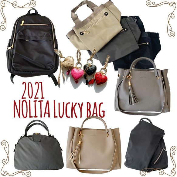 NOLITA Original 福袋、托特包、單肩包、上班或上學通勤、背包、媽媽包、包掛飾 第1張的照片