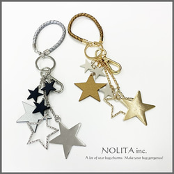NOLITA☆閃閃發光的星星包包魅力鑰匙圈c567 第1張的照片