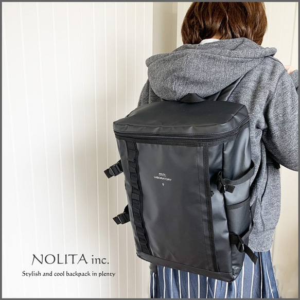 奧特萊斯6980日元→2980日元箱型背包通勤學校背包媽媽包A4背包 第2張的照片