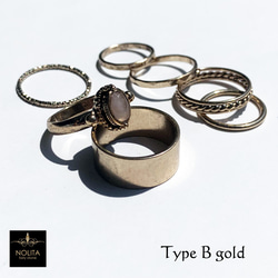 Variety Vintage set ring 推薦給成年女孩做舊處理 Set ring B 第3張的照片