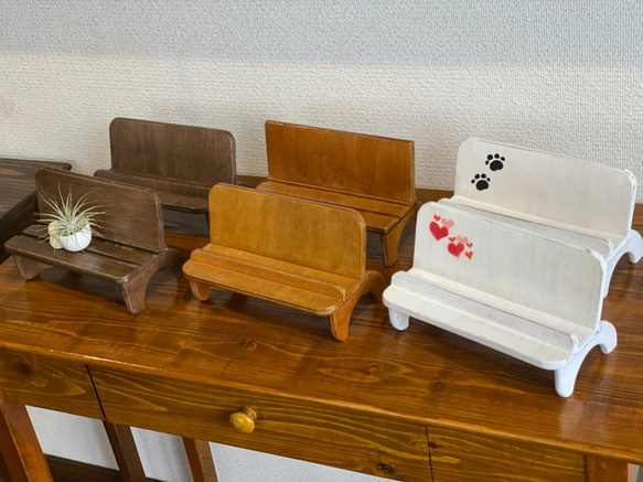 玄関　キッチン　ドールチェア　スマホ　タブレット　小物飾りベンチ♬ 4枚目の画像