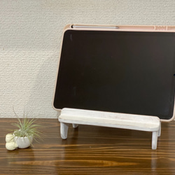 iPad　タブレットスタンド　iPhone　ドールチェア　小物飾り　木工♬ 5枚目の画像