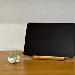 送料無料♪　iPad　タブレットスタンド　iPhone　スマホスタンド　木工♬ 4枚目の画像