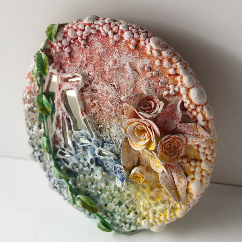 knot」1点もの 紙粘土絵画 アクリル着色 絵画 USAKAMIKA 通販 12593859