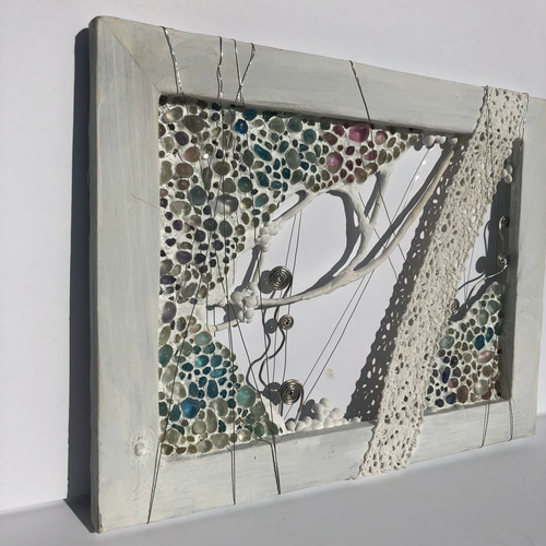 紙粘土　立体アート　アート　立体絵画　絵画 送料無料】紙粘土絵画「うたかた」 絵画 USAKAMIKA 通販