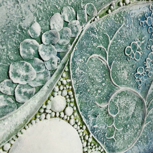 原画　アクリル着色　紙粘土絵画「朝のひかり」 吉田美香 原画 アクリル着色 紙粘土絵画「朝のひかり」 吉田美香