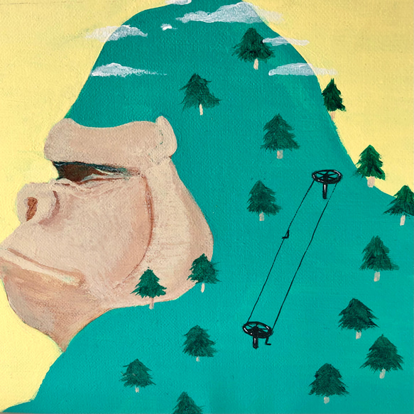 絵画 アクリル絵 額縁 キャンバス 猿 絵画 アクリル絵 額縁 キャンバス 猿