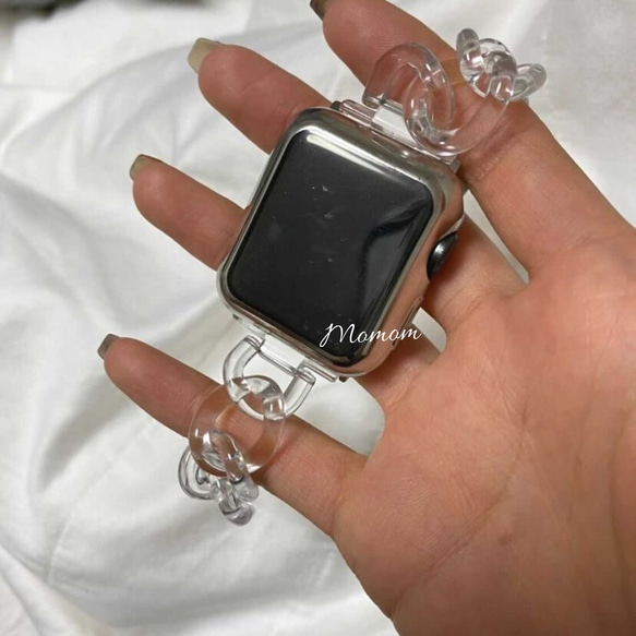 Apple Watch シングルチェーンベルト クリア 全サイズ対応 6枚目の画像