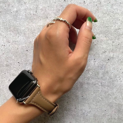 【新品】Apple Watch対応レザーベルト(グレージュ) Apple Watch アップルウォッチ バンド apple watch ベルト 本革