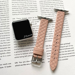 Apple Watch キルティングベルト ピンク 2枚目の画像