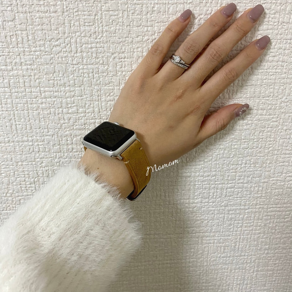 Apple Watch スエードバンド ブラウン 5枚目の画像