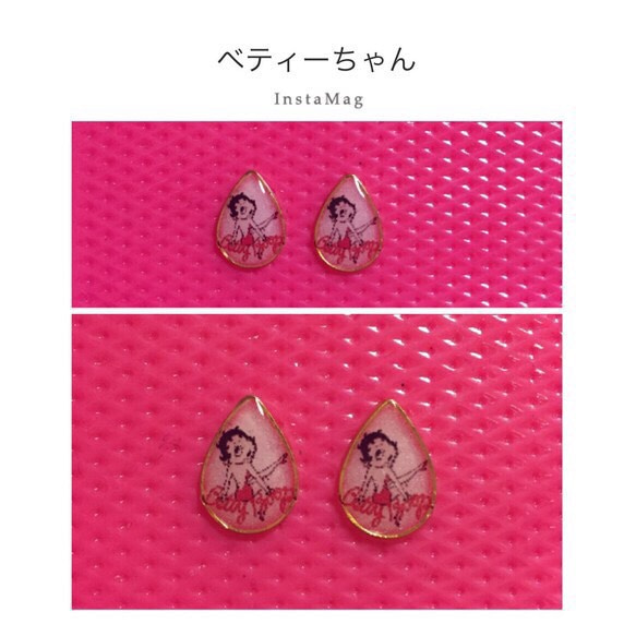 ハンドメイド ベティちゃん ピアス ピアス（フック・チェーン） りぽぽ