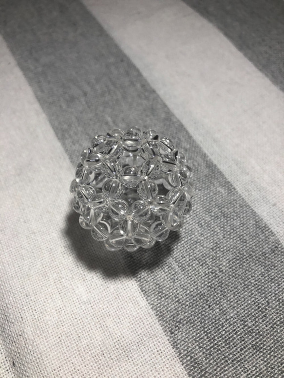 神聖幾何学フラーレン 高品質(AAA)6mm玉 天然水晶のフラーレン 立体  