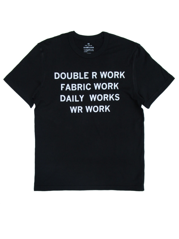 WR WORK UNISEX TEE NO /210802 / COLOR / BLACK 2枚目の画像