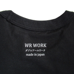 WR WORK UNISEX TEE NO /210802 / COLOR / BLACK 5枚目の画像