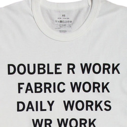 WR WORK UNISEX TEE NO / 210801 / COLOR / OFF WHITE 4枚目の画像