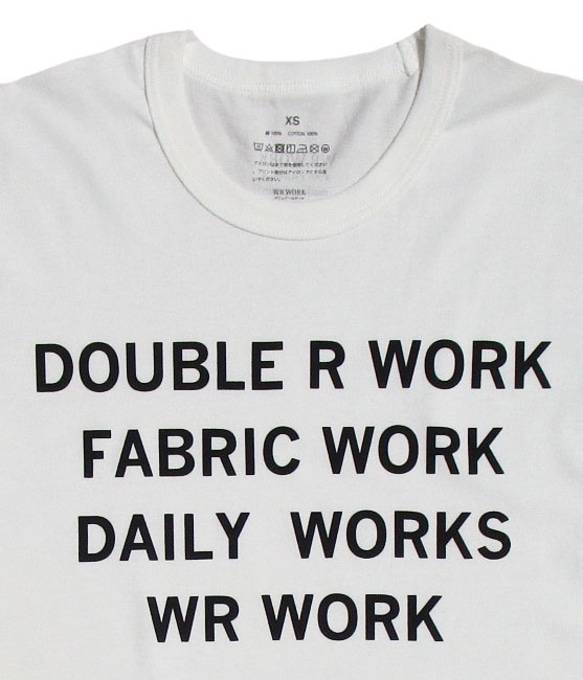 WR WORK UNISEX TEE NO / 210801 / COLOR / OFF WHITE 4枚目の画像