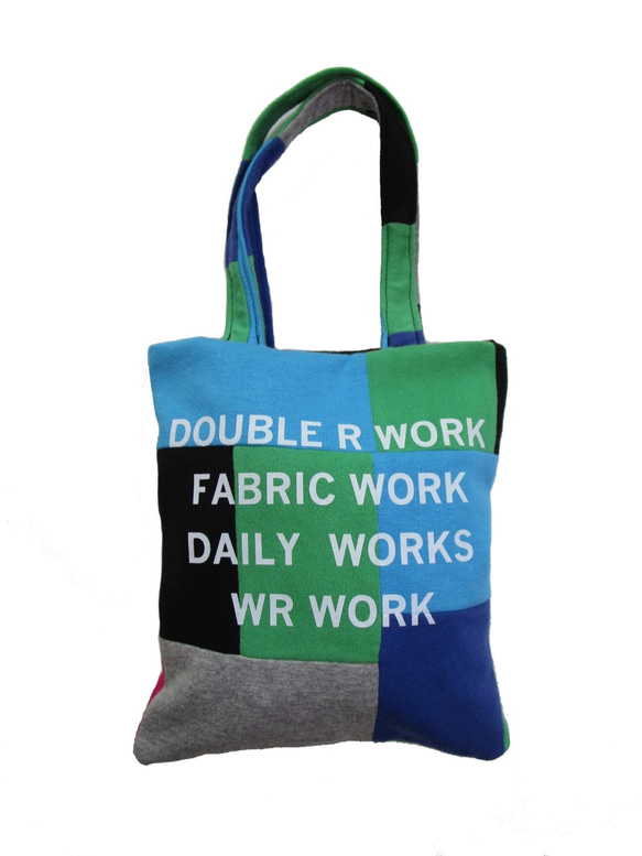 MULTI PATCH WORK HAND SIZE TOTE BAG / COLOR / MULTI GREEN 5枚目の画像