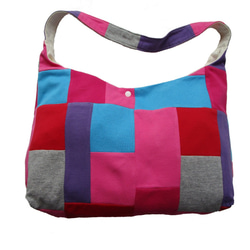 MULTI PATCH WORK LIGHT SHOULDER BAG / COLOR / MULTI PINK 3枚目の画像