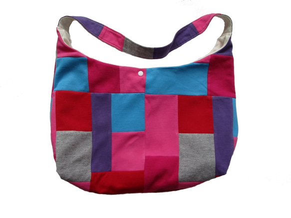 MULTI PATCH WORK LIGHT SHOULDER BAG / COLOR / MULTI PINK 5枚目の画像