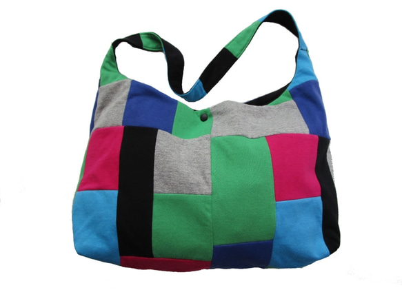 MULTI PATCH WORK LIGHT SHOULDER BAG / COLOR / MULTI GREEN 5枚目の画像