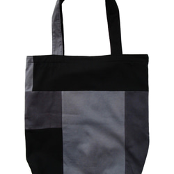 PATCH WORK TOTE BAG / COLOR / BLACK X CHARCOAL X GRAY 3枚目の画像