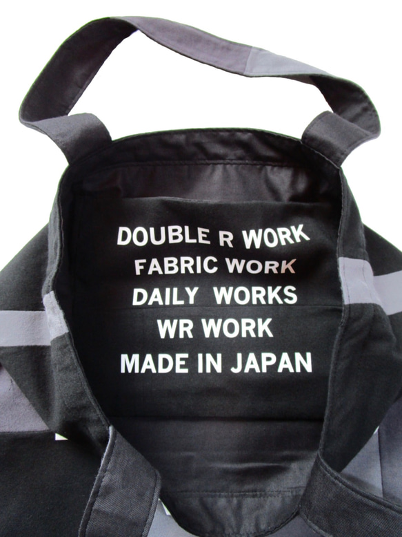 PATCH WORK TOTE BAG / COLOR / BLACK X CHARCOAL X GRAY 4枚目の画像