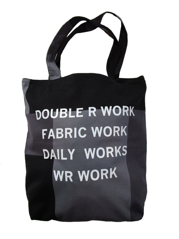 PATCH WORK TOTE BAG / COLOR / BLACK X CHARCOAL X GRAY 5枚目の画像