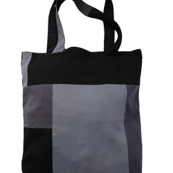 PATCH WORK TOTE BAG / COLOR / BLACK X CHARCOAL X GRAY 6枚目の画像