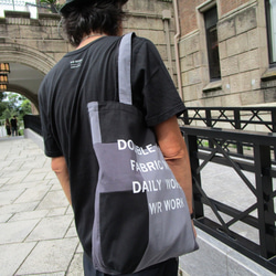 PATCH WORK TOTE BAG / COLOR / BLACK X CHARCOAL X GRAY 10枚目の画像