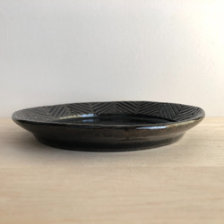 リム平皿(ヘリンボーン・黒） 3枚目の画像