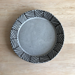 リム平皿(ヘリンボーン・白） 1枚目の画像