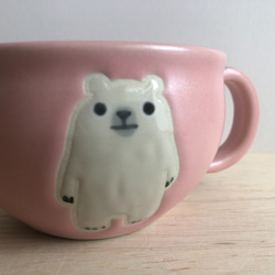 スープカップ（シロクマ・ピンク） 2枚目の画像