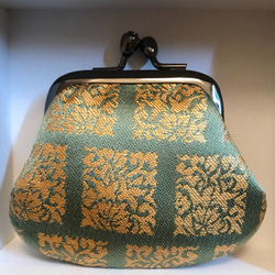 セール中】和装バッグ一点物！和柄・西陣織布地。絹シルク100%花