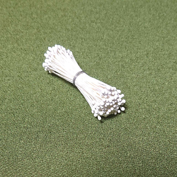 ペップ 素玉 白 セット（中、小、極小）140本×3 つまみ細工の花芯などに 5枚目の画像