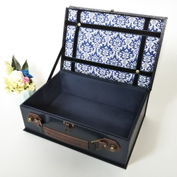 ブック型トランク ボックス 紺 フリーボックス・小物入れ 724-box 通販