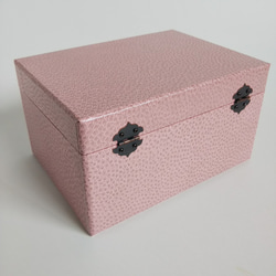 オーストリッチ調 ピンク 木箱(新書版) 5枚目の画像