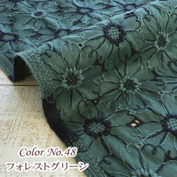 刺繍レース袖のリネンブラウス／リネンで魅せるボリューム袖バックリボンデザインブラウス／ホワイト・ビリジアン 9枚目の画像