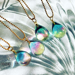 しずくネックレス＊しゃぼん玉 1枚目の画像