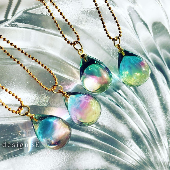 しずくネックレス＊しゃぼん玉 1枚目の画像