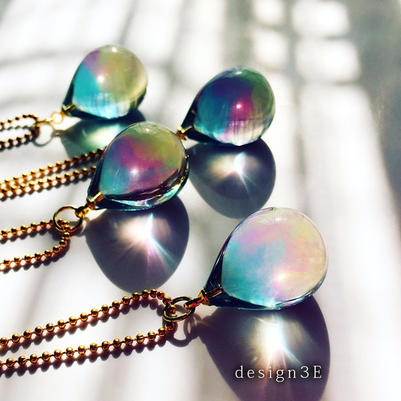 しずくネックレス＊しゃぼん玉 3枚目の画像