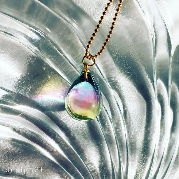 しずくネックレス＊しゃぼん玉 4枚目の画像